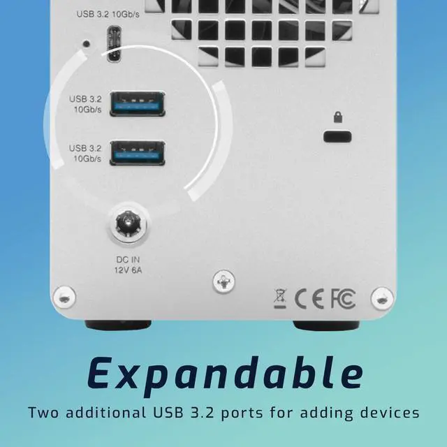 Alt view image 5 of 5 - OWC 4TB Mercury Elite Pro Dual USB-C/Thunderbolt 3 External Raid Storage Enclosure with 3Port HUB for Mac and PC