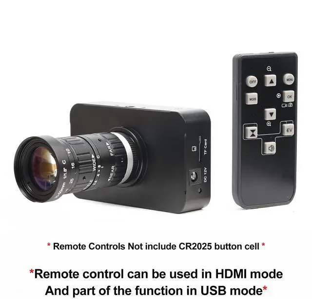 Alt view image 2 of 5 - MOKOSE 4K HDMI Industry Camera C/CS-Mount Teaching Webcam with 10-50MM Telephoto Zoom Manual Lens
