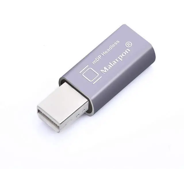 Alt view image 2 of 5 - Malarpon Mini DispalyPort Headless Ghost Display Emulator with Blue Light for PC 4K Mini DP Dummy Plug (fit Headless 1080@60Hz-3840x2160@17Hz) 4P