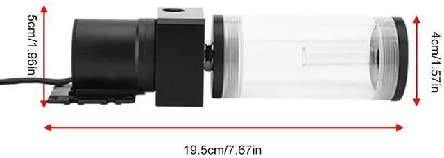Alt view image 5 of 5 - DIY PC Water Cooling System, Acrylic Computer LED Water Cooling Cylinder Reservoir 19W Pump G1/4 for PC CPU Liquid Cooling(110mm)