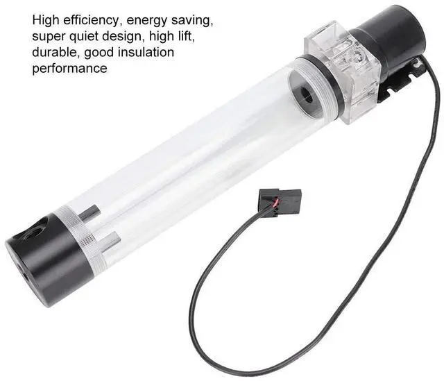 Alt view image 3 of 5 - DIY PC Water Cooled Set, CPU Water Cooling System Cylinder Pump System Leakproof Insulating Water Cooling for Computer PC