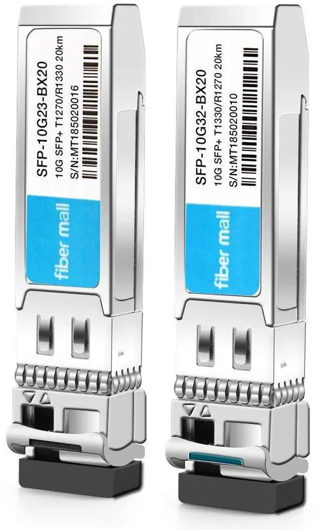 Main image of 10G SFP+BIDI Transceiver a Pair for Cisco Meraki SFP-10G-BX20U-I Ubiquiti UF-SM-10G-S-1270 MikroTik S+2332LC10D-1270 D-Link Netgear 10GBASE-BIDI SFP+1270nm /1330nm 20km DOM Other Open Switches
