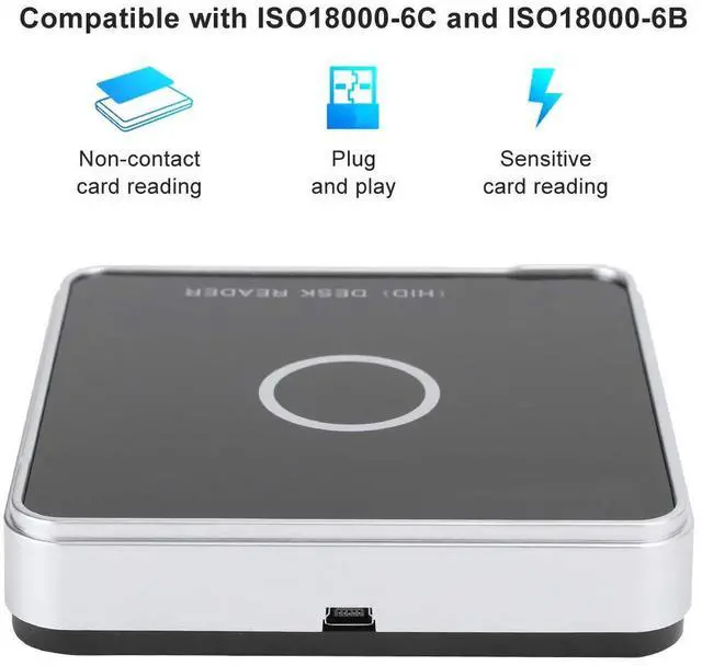 Alt view image 2 of 5 - 915Mhz USB UHF RFID Reader, Desktop Card Reader Writer NonContact Electronic Tag Access Control