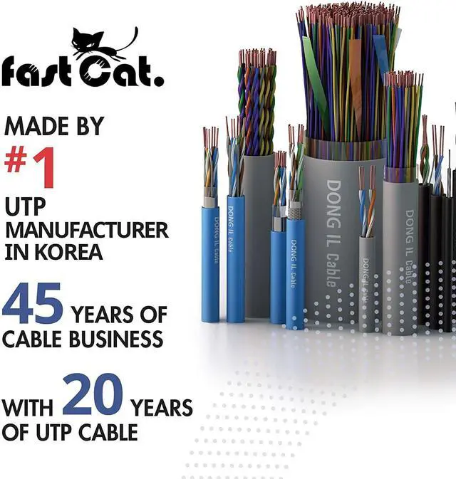 Alt view image 5 of 5 - fast Cat. Cat5e Outdoor 500ft, Waterproof Direct Burial Rated CMX, 24AWG Solid Bare Copper, 350MHz, PoE++ (4PPoE), UL Listed, Unshielded UTP, Direct Burial Cat5e Bulk Ethernet Cable - Black