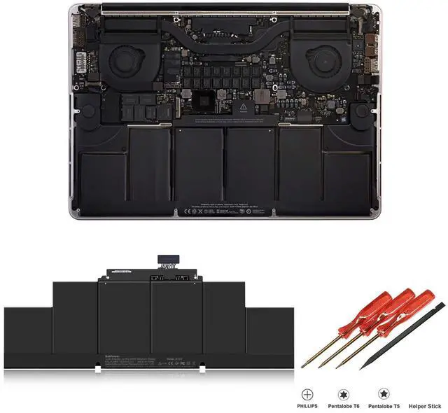 Alt view image 2 of 5 - BatPower A1417 Replacement Laptop Battery for Apple Mid 2012 Early 2013 MacBook Pro 15-inch Retina A1398 EMC 2512 EMC 2673 Battery MacBook Pro 15" A1398 Apple A1417 Battery 95Wh