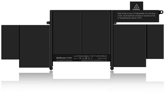 Alt view image 2 of 5 - BatPower A1493 Replacement Laptop Battery for Apple Late 2013 Mid 2014 MacBook Pro 13-inch Retina A1502 EMC 2678 EMC 2875 Battery MacBook Pro 13" A1502 Apple A1493 Battery 71.8Wh