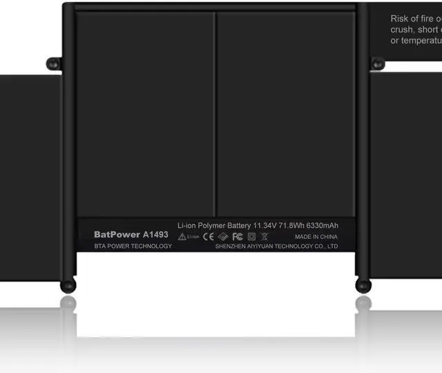 Alt view image 3 of 5 - BatPower A1493 Replacement Laptop Battery for Apple Late 2013 Mid 2014 MacBook Pro 13-inch Retina A1502 EMC 2678 EMC 2875 Battery MacBook Pro 13" A1502 Apple A1493 Battery 71.8Wh