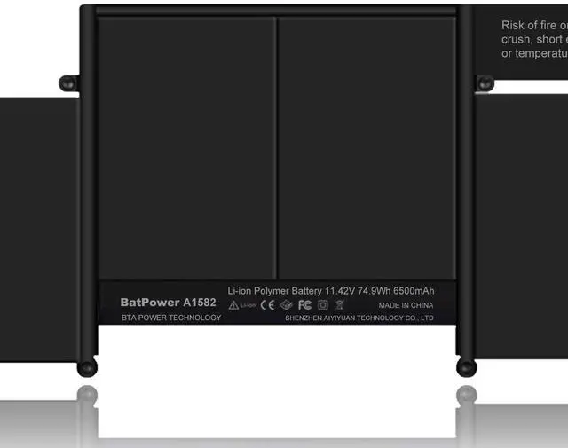 Alt view image 4 of 5 - BatPower A1582 Replacement Laptop Battery for Apple Early 2015 MacBook Pro 13-inch Retina A1502 EMC 2835 Battery MacBook Pro 13" A1502 Apple A1582 Battery 74.9Wh