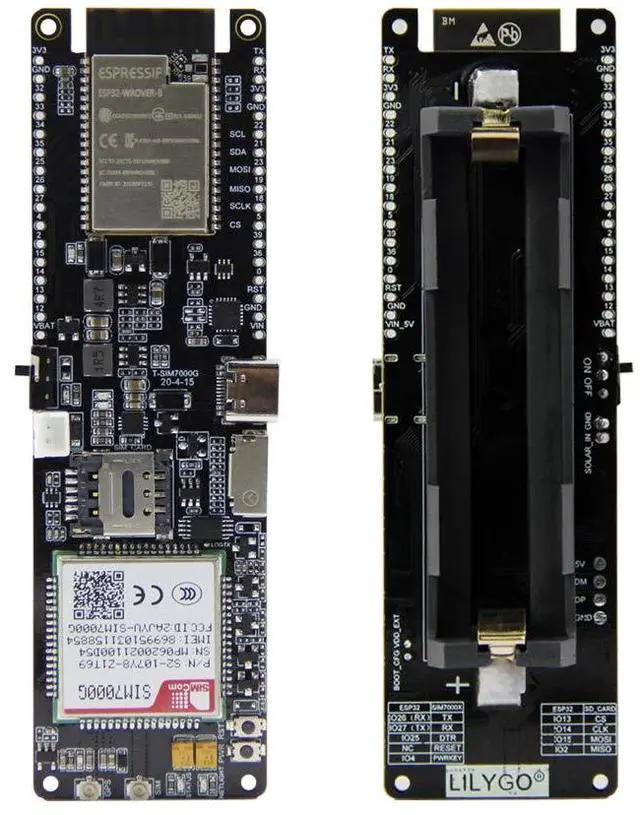 Main image of LILYGO T-SIM7000G ESP32-WROVER-B Solar Charge SIM GPS Antenna CH9102F 16MB 2G/NB TTGO Development Board