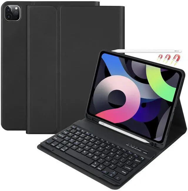 Main image of Keyboard Case for iPad Air 11 inch (M3 2025 / M2 2024) & iPad Pro 11 inch (4th/3rd/2nd/1st) Gen - Magnetic Detachable Bluetooth Keyboard with Pencil Holder for 10.9" iPad Air 4th/5th Gen (Black)