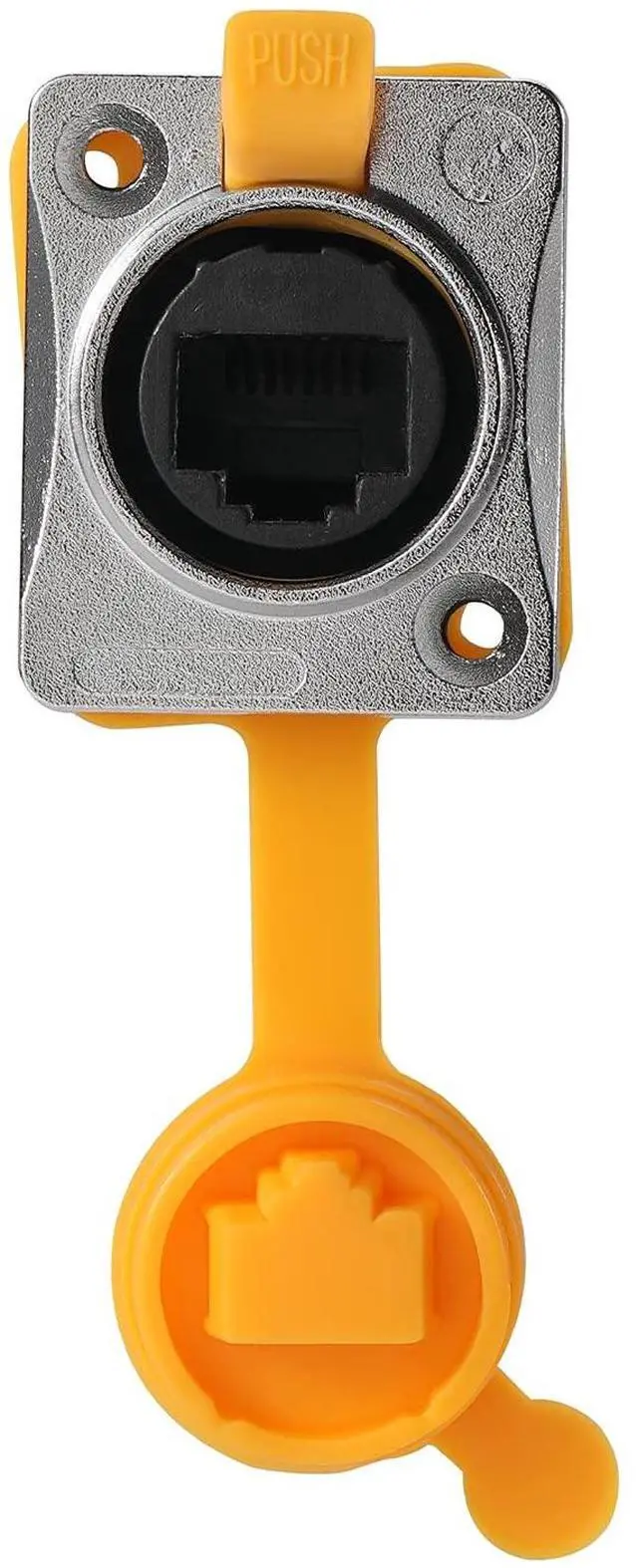 Alt view image 2 of 5 - PENGLIN 5set RJ45 Panel Mount Waterproof Socket Connector, IP67 RJ45 Ethernet LAN Extension Cable Coupler, Cat5/Cat5e/Cat6 Female to Female Socket Jack for Outdoor Network