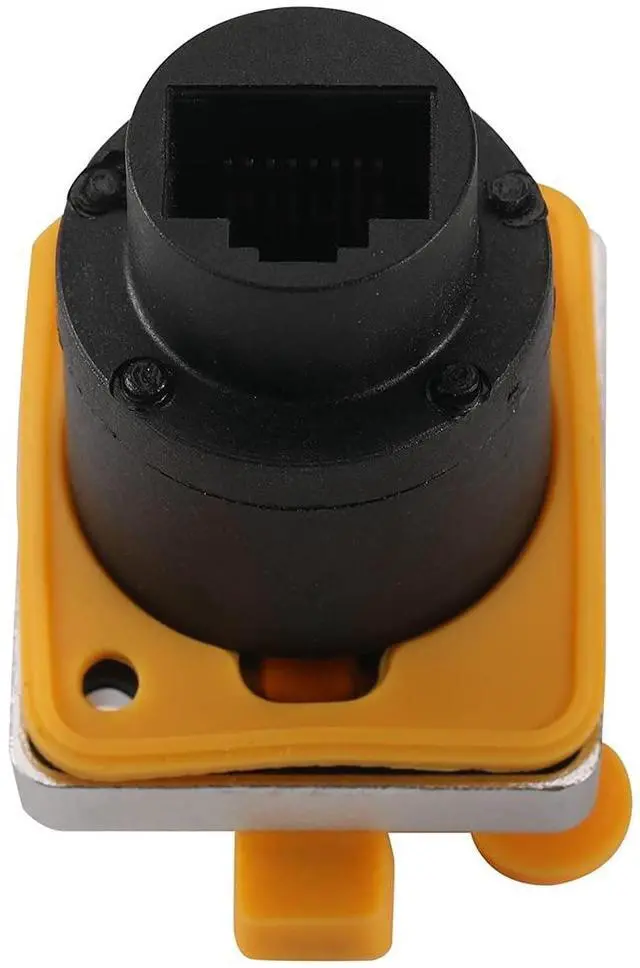 Alt view image 4 of 5 - PENGLIN 5set RJ45 Panel Mount Waterproof Socket Connector, IP67 RJ45 Ethernet LAN Extension Cable Coupler, Cat5/Cat5e/Cat6 Female to Female Socket Jack for Outdoor Network