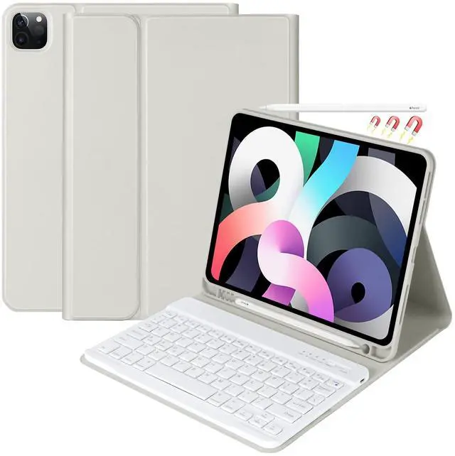 Main image of Keyboard Case for iPad Air 11 inch (M3 2025 / M2 2024) & iPad Pro 11 inch (4th/3rd/2nd/1st) Gen - Magnetic Detachable Bluetooth Keyboard with Pencil Holder for 10.9" iPad Air 4th/5th Gen (Gray)