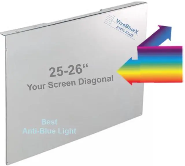 Main image of VizoBlueX 25-26 inch Anti-Blue Light Filter for Computer Monitor. Blue Light Monitor Screen Protector Panel (23.6 x 14.4 inch). Blocks Blue Light 380 to 495 nm. Fits LCD, TV and PC, Mac Monitors