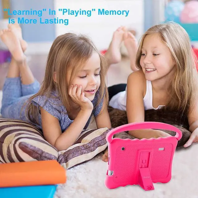 Alt view image 2 of 5 - Kids Tablet 7 inch Toddler Tablet for Kids Edition Tablet with WiFi Dual Camera Childrens Tablet for Toddlers 32GB Android with Parental Controls Shockproof Case Tablet for kids ages 3-14Roser)