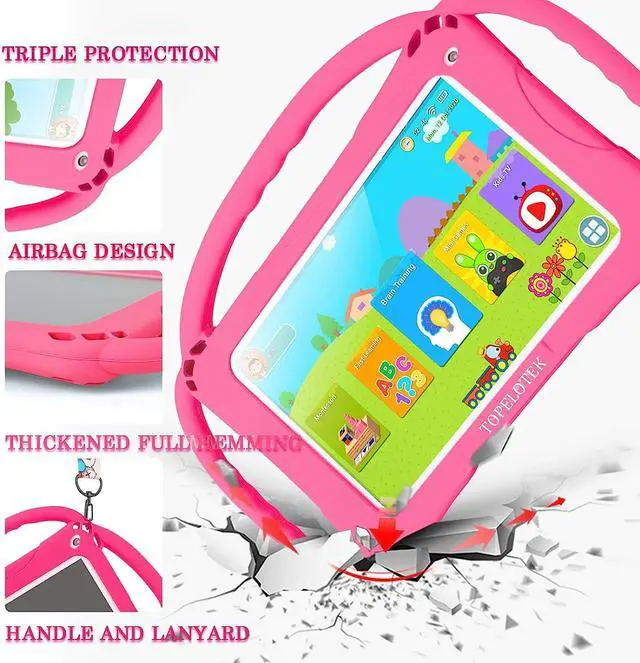 Alt view image 4 of 5 - TOPELOTEK Kids Tablet 7 inch Toddler Tablet for Kids 3-7 WiFi Android 32GB Kids Tablets Kids Learning Educational APP Pre-Installed YouTube Netflix Parental Control Kid-Proof Case