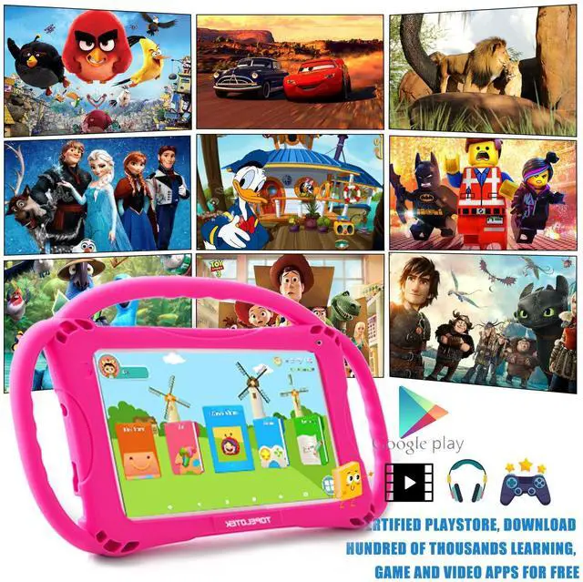 Alt view image 2 of 5 - TOPELOTEK Kids Tablet 7 inch Toddler Tablet for Kids 3-7 WiFi Android 32GB Kids Tablets Kids Learning Educational APP Pre-Installed YouTube Netflix Parental Control Kid-Proof Case