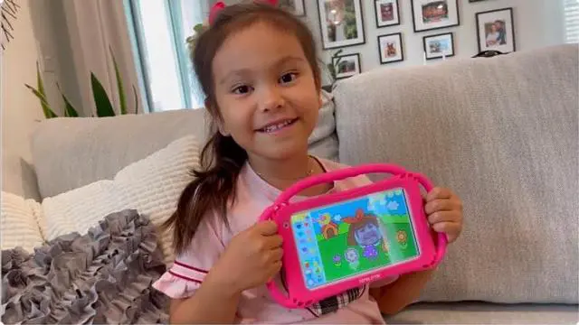 Alt view image 5 of 5 - TOPELOTEK Kids Tablet 7 inch Toddler Tablet for Kids 3-7 WiFi Android 32GB Kids Tablets Kids Learning Educational APP Pre-Installed YouTube Netflix Parental Control Kid-Proof Case