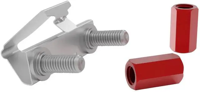 Alt view image 4 of 5 - PATCHBOX/dev/Mount - Toolless Installation Cage Nut Alternative Device Mount Screws for Patch Panels, Computer Cabinets, Servers, and Network Racks - for 19" Rails, Supports 15kg - 50-Pack
