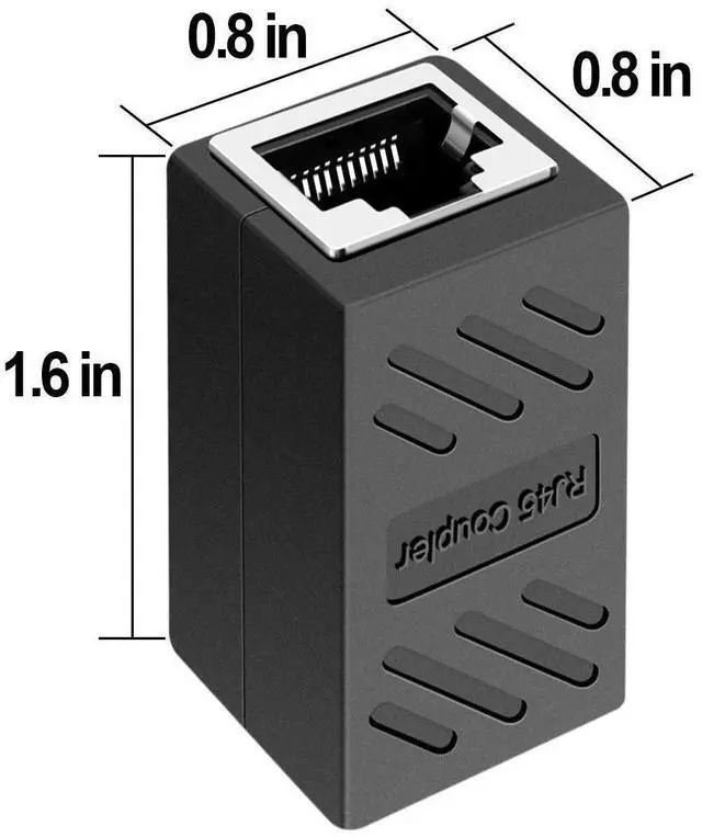 Alt view image 4 of 5 - Y.D.F RJ45 Coupler, Ethernet Connectors, Shielded in-Line Coupler for Cat7/Cat6/Cat5e/Cat5 Ethernet Cable Extender Connector - Female to Female (Black-20 Pack)