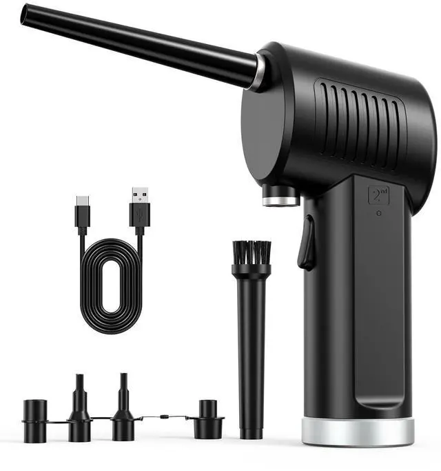 Main image of Koonie Cordless Air Duster, Battery Operated Computer Cleaning Duster, Portable Replaces Compressed Air Cans, 8000mAh 10W Fast Charging Air Blower, No Gas for Computer Keyboard, Car, Pet House