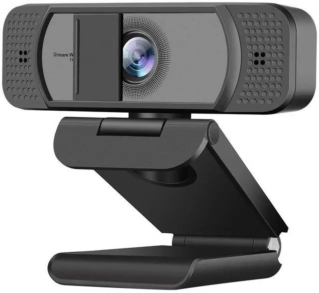 Main image of 1080P Webcam with Microphone for PC Streaming, Web Camera for Desktop with Privacy Cover, 100° Wide Angle, Auto Light Correction, USB Plug&Play Web Cam for OBS/Gaming/Zoom/Skype/FaceTime/Teams/Twitch