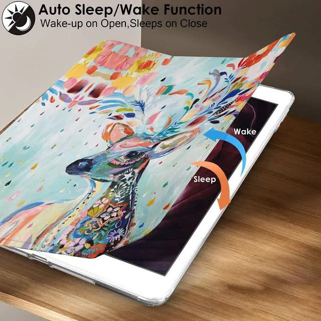 Alt view image 3 of 5 - DuraSafe Cases for iPad 7.9 Inch Mini 5 Generation 2019 [ Mini 5th Gen ] A2133 A2124 A2126 A2125 UltraSlim Lightweight Shock Absorbant Flexible TPU Protective Clear Case - Deer Print