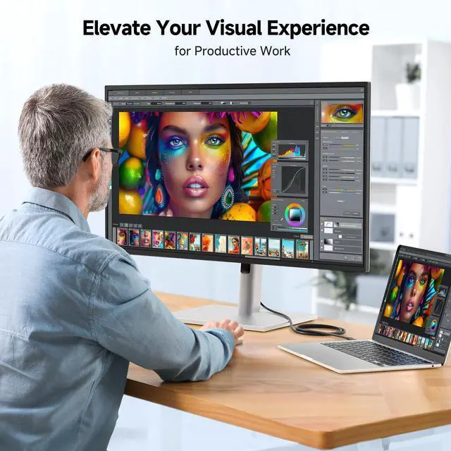 Alt view image 4 of 5 - Cable Matters Long USB C to DVI Cable (USB-C to DVI Cable) 10 ft - Thunderbolt 4 / USB4 / Thunderbolt 3 Port Compatible with MacBook Pro, Dell XPS 13, 15, HP Spectre x360, Surface Pro