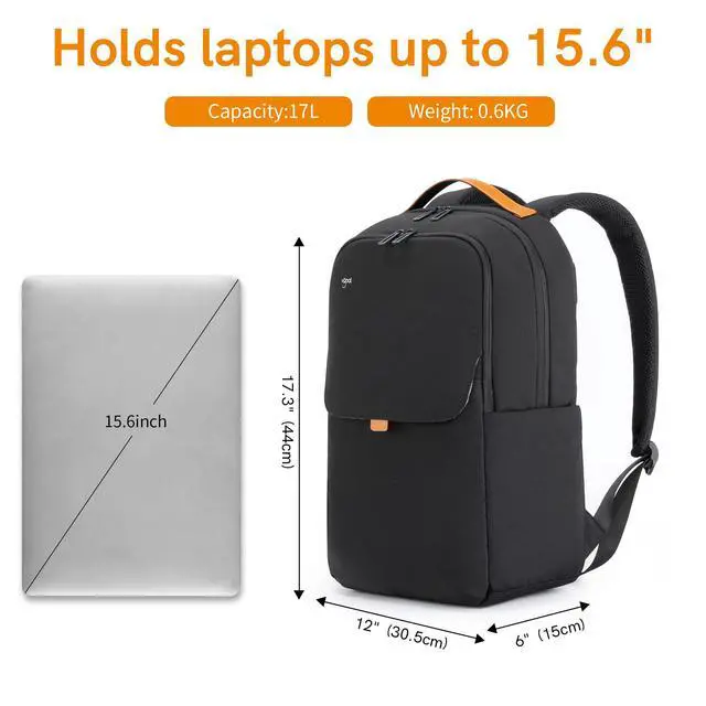 Alt view image 2 of 5 - VGOAL Laptop Backpack for Women - Water-Resistant Daypack with Multiple Compartments, Suitable for College and Travel (FG6325 BLACK)