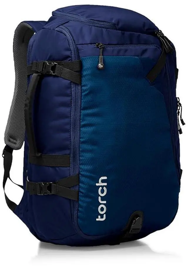Main image of torch Travel Backpack 40L  TSA Friendly Flight Approved, Carry-On Waterproof Hiking Daypack with Rain Cover  Lightweight Rucksack for Camping, Trekking, Outdoor Adventures  Takahagi(Blue)