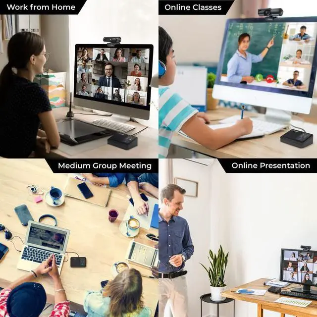 Alt view image 3 of 5 - AVerMedia AS311 AI Speakerphone - AI-Powered Noise Suppression, Enhanced Voice Pickup, USB Plug and Play, Easy Setup, Conference Microphone and Speaker for Working from Home