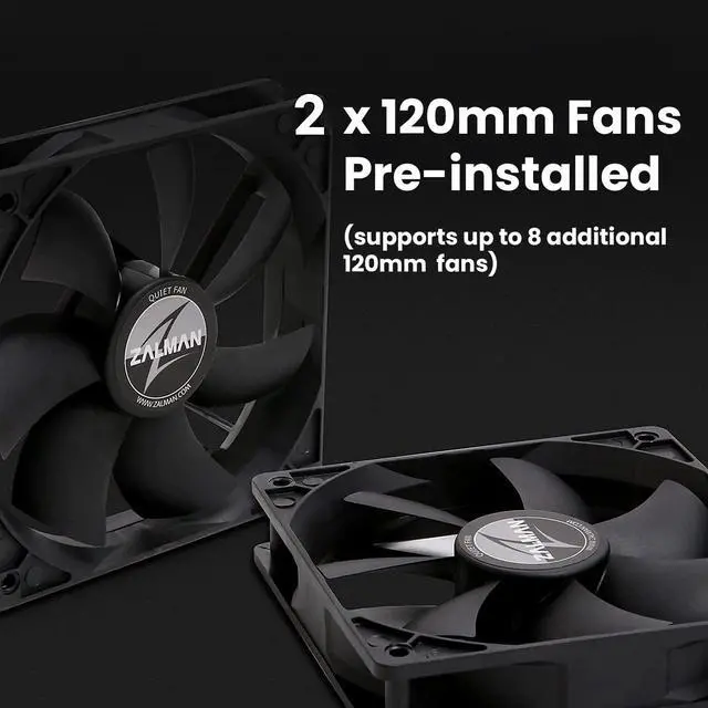 Alt view image 5 of 5 - Zalman S4 Mid-Tower ATX PC Case, 2 x 120mm Fans Included, Acrylic Tinted Side Panel, ATX/mATX/Mini-ITX Support