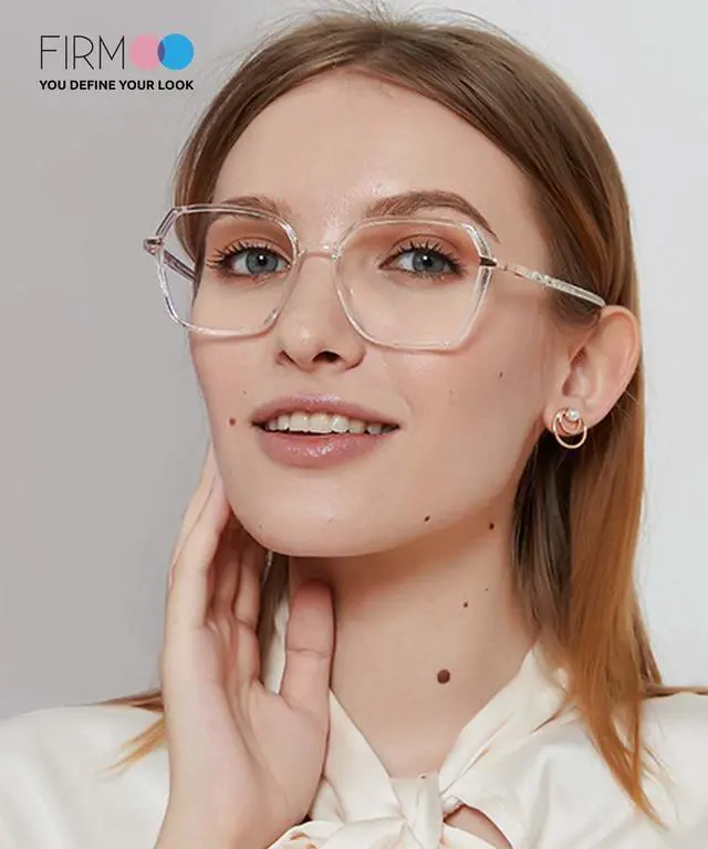 Alt view image 3 of 5 - Firmoo Oversized Blue Light Blocking Glasses for Women/Men, Anti UV Ray Computer Gaming Glasses Pink