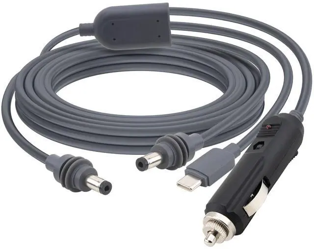 Main image of Lonlonty Starlink Mini 3 in 1 DC Power Cable 10FT, 100W+ USB C 12-24V Cigarette Lighter Plug and DC Male Power Cable Cord for Starlink Mini, 18AWG Waterproof Work with 65W+ PD Supply