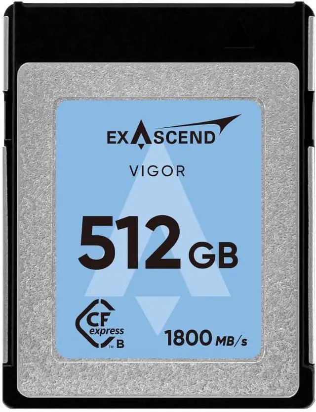 Main image of Exascend 1 TB / 512 GB / 256 GB Vigor CFexpress Type B Card, Read up to 1,800 MB/s, Compatible with Canon R5, Nikon Z8, Z9 and Other Cameras (1, TB)