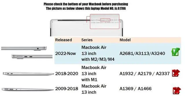 Alt view image 2 of 5 - Se7enline Compatible with 2024 MacBook Air M3 case 13.6 inch Hard Laptop Cover for Mac Air 13-inch Model A2681/A3113 M2/M3 & Keyboard Protective Cover & Trackpad Protector, Pink Blue Portrait