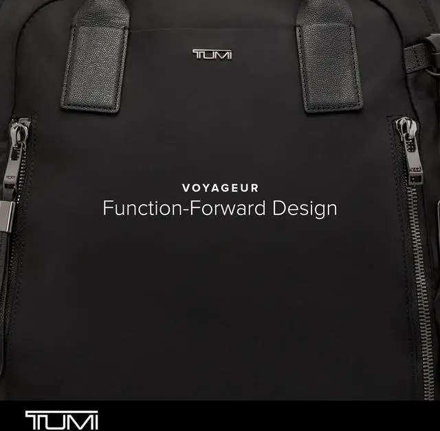 Alt view image 2 of 5 - TUMI - Voyageur Atlanta Backpack - Travel Backpack for Women - For Business, Commute - Holds Up to 17" Laptop - Black & Gunmetal Hardware