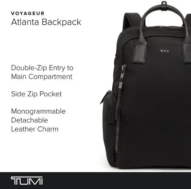 Alt view image 3 of 5 - TUMI - Voyageur Atlanta Backpack - Travel Backpack for Women - For Business, Commute - Holds Up to 17" Laptop - Black & Gunmetal Hardware