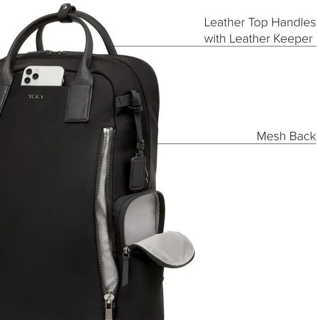 Alt view image 5 of 5 - TUMI - Voyageur Atlanta Backpack - Travel Backpack for Women - For Business, Commute - Holds Up to 17" Laptop - Black & Gunmetal Hardware