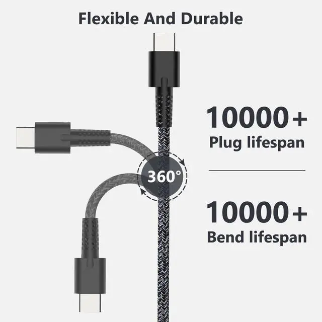 Alt view image 5 of 5 - JEIBAO New Slim 65W USB C Laptop Charger Compatible with HP Chromebook X360, Envy X360, Elitebook X360, Spectre X360, Elitebook/Chromebook/Elite x2/Envy/ProBook Travel Type C Power Cord Supply