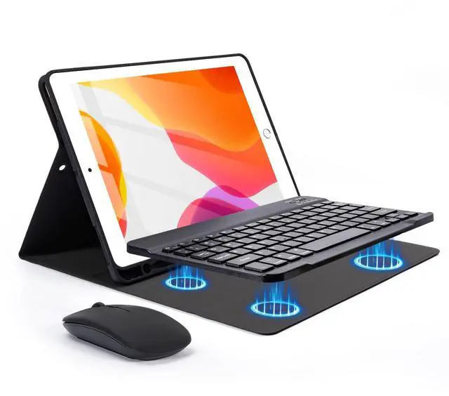 Main image of kantaj for iPad 10.2" 9th 8th 7th Generation Keyboard Case with Mouse, 10.2 inch Wireless Bluetooth Keyboard Case with Pencil Holder for iPad Air 10.5"(3rd Gen)/iPad Pro 10.5 inch, Black