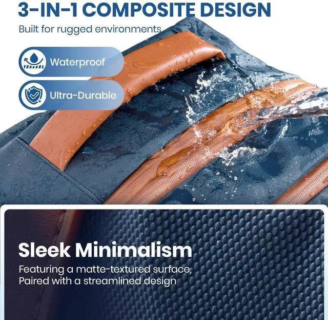 Alt view image 5 of 5 - Fanwoli Vacuum Travel Backpack, Carry On Luggage with TSA Lock & Anti Theft Zipper, Expandable Airback with Compression Pump, Waterproof Laptop Bag Ideal for Flight & Business