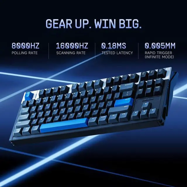 Alt view image 2 of 5 - IQUNIX EZ80 Magnetic Switch Hall Effect Gaming Keyboard (Magnetic X Ultra Switch)