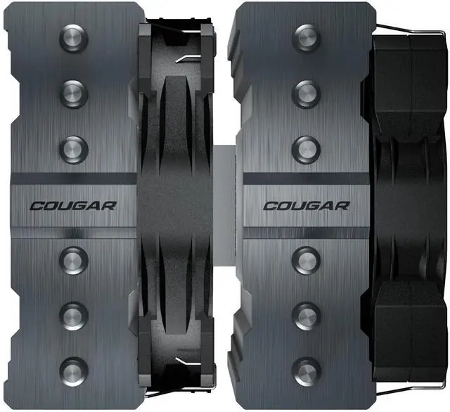 Alt view image 2 of 5 - Cougar Forza 135 Superior Dual Tower Air Cooler with 7 Heat Pipes paired with Two high-Performance Fans for The Balance Between Ultra-Silent Operation and Extremely Cooling