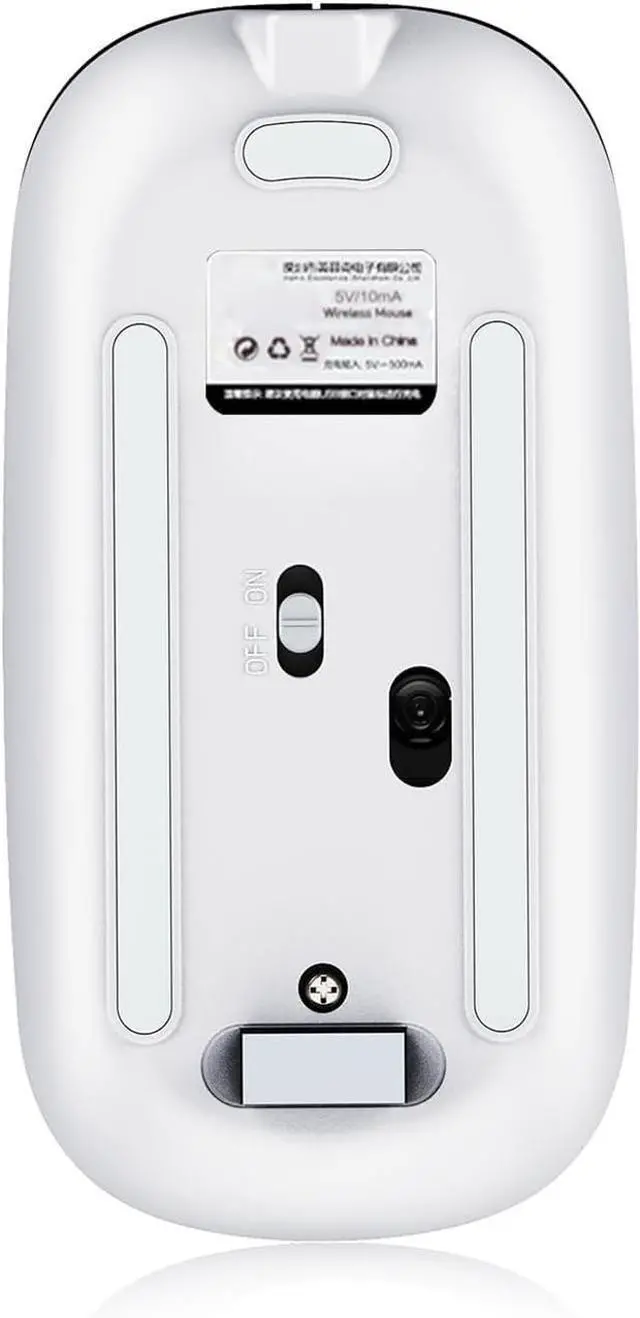 Alt view image 5 of 5 - American Flag Bling Luxury Crystal Rhinestone Rechargeable 2.4G Wireless Mouse for Laptop Computer, Cute USA Star Stripes Mouse for Girls - Flag White