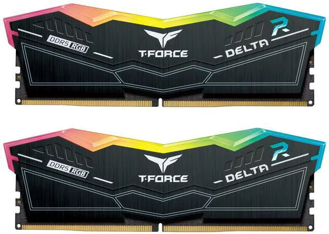 Alt view image 2 of 5 - TEAMGROUP T-Force Delta RGB DDR5 32GB Kit (2x16GB) 6000MHz Desktop Memory (Black) FF3D532G6000HC38ADC01 Bundle with G50 2TB NVMe PCIe Gen4 M.2 2280 Gaming SSD (Read 5000) TM8FFE002T0C129