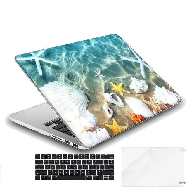 Alt view image 2 of 5 - MINGDAO Case Compatible with MacBook MacBook Air 13 inch, Hard Protective Shell with Keyboard Cover ( A1369 A1466, 2010-2017 Release) - Starfish and Seashell-04