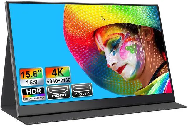 Main image of DHPL 4K Portable Monitor - 15.6 Inch 3840×2160 Resolution, 100% sRGB, IPS Screen with Built-in Speakers, USB-C/HDMI Connectivity, External Second Monitor for Laptop/MacBook/Switch/PS5/PS4/Xbox