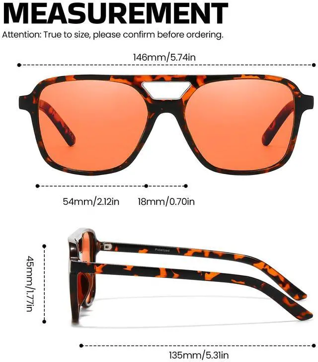 Alt view image 5 of 5 - SODQW Gaming Blue Light Blocking Glasses for Men Women Reduce Eyestrain Orange Aviator Eyeglasses for Computer TV