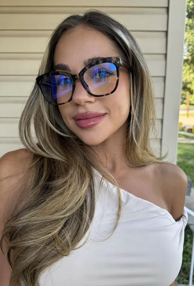 Alt view image 2 of 5 - DIFF Winston | Designer Cat Eye Blue Light Blocking Glasses for Women | Anti Eye Strain UV Protection | Espresso Tortoise